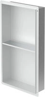 Duschnische 2 Ebenen 30x60 cm Silber aus Edelstahl Unterputz Rahmen Wandnische