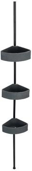 Wenko Teleskop-Eckregal Villata mit 3 Körben aus Polyresin grau/schwarz (25560100)