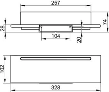 KEUCO AVENO Duschablage mit Glasabzieher, weiß matt (14659510000)