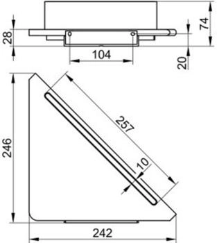 KEUCO Eckduschablage mit Glasabzieher, weiß matt (14657510100)