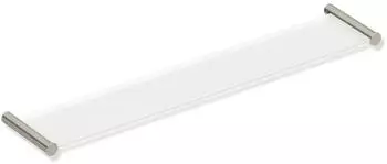 Hewi System 162 Ablage 600 mm, Ablagefläche Glas Nickel gebürstet