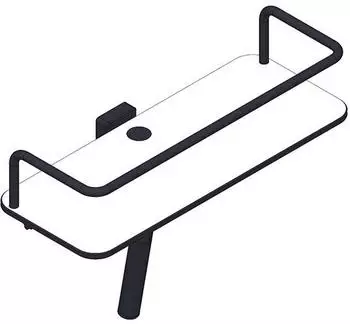 Giese GIFIX 21 Dusch-Konsole mit hoher Reling und Glasabzieher schwarz matt
