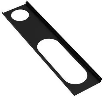 Hewi Ablage 470mm, Loch links, pulverbeschichtet schwarz tiefmatt schwarz matt