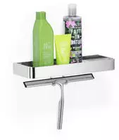 Giese gifix tono Duschkorb mit hoher Reling und Glasabzieher, Accessoires, chrom