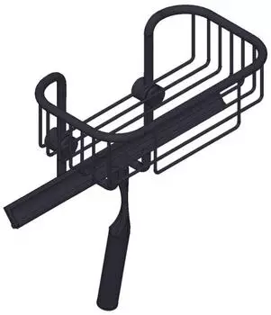 Giese Dusch 1 Duschkorb mit Wischer schwarz matt