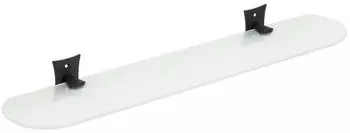 Sapho Rebecca Ablage, Länge 56 cm, schwarz/Glas CC015