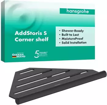 Hansgrohe AddStoris S Eck-Duschablage matt schwarz (41761670)