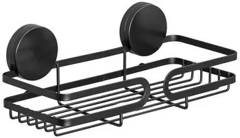 Wenko Static-Loc Plus Wandablage Pavia Schwarz, ohne Bohren (24871100)