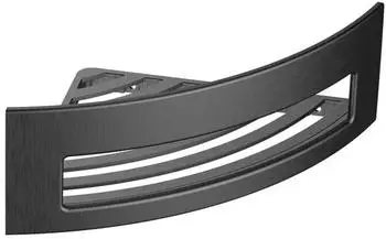 emco System 2 Eckwandkorb 354500521 Eckma&szlig; 185mm, mit verdeckter Befestigung, schwarz-chrom geb&uuml;rstet
