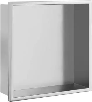 vidaXL Duschnische 32x32x9cm geb&uuml;rstet silbern, Edelstahl (4005124)
