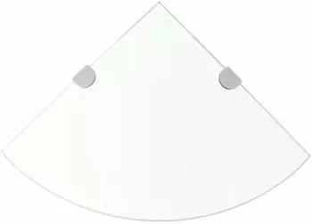 vidaXL Eckregale 2 Stk. Glas Transparent mit verchromten Halterungen 25x25cm (3051592)