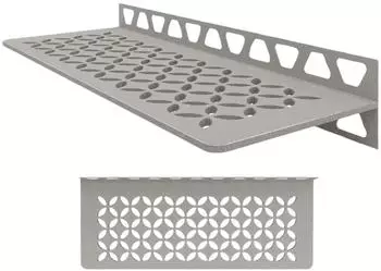 Schlüter Systems Shelf Wave Duschablage Floral, Edelstahl, steingrau (SWS1D5TSSG)