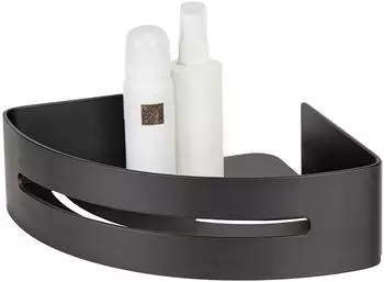 Wenko Turbo-Loc Eckablage Bivio matt schwarz, Aluminium (26070100)