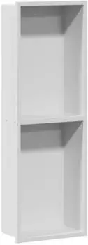 vidaXL Duschnische aus Edelstahl, wei&szlig;, 60x20x9,5 cm