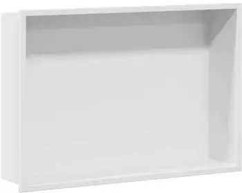 vidaXL Duschnische wei&szlig; 45x30x9,5cm Edelstahl (42012670)