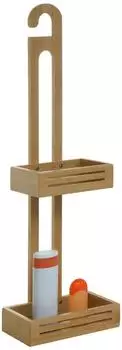 MCW MCW-M23 Duschregal 2 Körbe, Bambus, 69x22x13cm (MCW-M23)