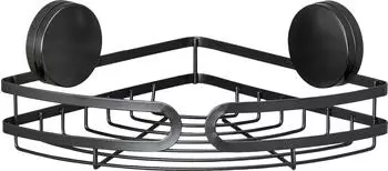 Wenko Pavia Eckablage Static-Loc® Plus, selbsthaftend, schwarz (24872100)