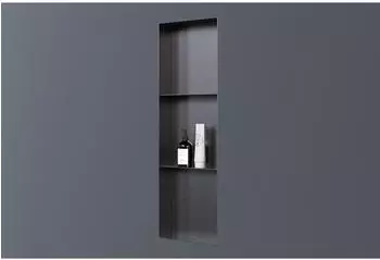 Bernstein Wandnische randlos, Edelstahl, 30x90x10cm, Gunmetal (NT309010X)