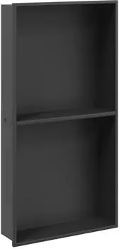 vidaXL Dusch-Wandnische Edelstahl matt schwarz 32x62x9cm (4005134)