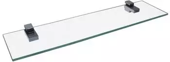 Fackelmann Glasablage 40x12cm, 6mm, transparent, Chromhalterungen (85384)