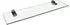 Fackelmann Glasablage 40x12cm, 6mm, transparent, Chromhalterungen (85384)