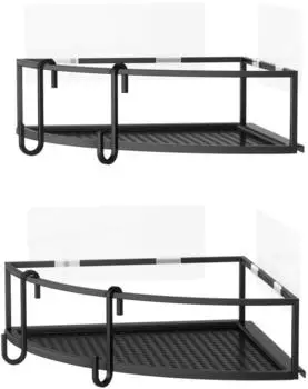 Umbra Cubiko Eckduschablage 2er-Set, schwarz (1018616-040)