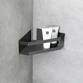 Schöner Wohnen Meleto Eckablage Edelstahl gun-metal grey
