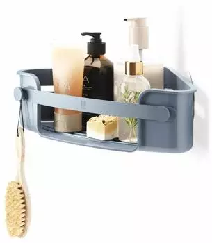 Umbra Flex Eckduschablage, Kunststoff, schieferblau