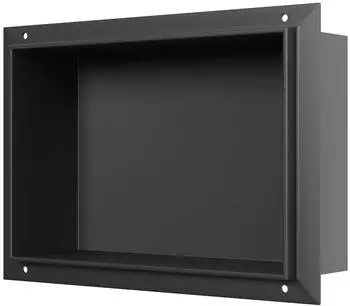 Bernstein Wandnische aus Edelstahl, randlos, schwarz, 20x30x10cm (BS203010)