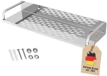 Intirilife Duschablage Edelstahl 60x11cm mit Ablaufrinnen (IL-100451)