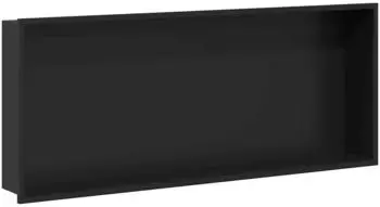 vidaXL Duschnische schwarz 75x30x9,5cm Edelstahl (42012672)