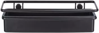 Wenko Wandablage Molinella schwarz, Edelstahl, 30x8,5x14cm (25564100)