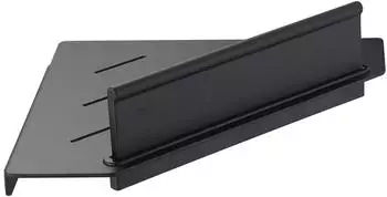 Bernstein DA909 Eck-Duschablage Edelstahl mit Duschabzieher, schwarz matt (DA909)