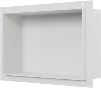 Bernstein Wandnische aus Edelstahl, randlos, weiß, 20x30x10cm (BS203010)