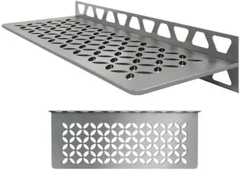 Schlüter Systems Shelf Floral Duschablage Edelstahl gebürstet 115x300mm (SWS1D5EB)