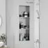 vidaXL Duschnische 90x30x9,5cm silber Edelstahl (42012680)