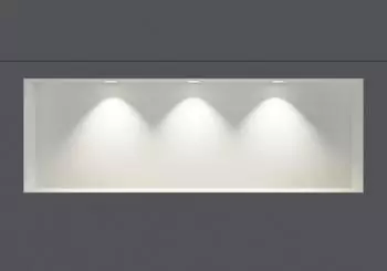 Bernstein NT309010X Wandnische Edelstahl randlos mit LED-Spots 30x90x10cm, weiß (NT309010X)