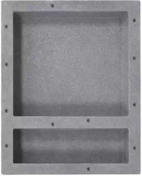 vidaXL Duschnische 2 F&auml;cher mattgrau 41x51x10cm (151395)