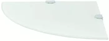 vidaXL Eckregal 2er-Set Glas, verchromte Halterungen, 25x25cm (3051598)