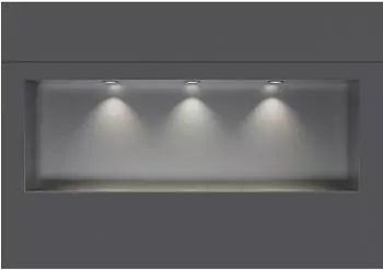 Bernstein Wandnische NT309010X Edelstahl gebürstet, randlos, 3x LED-Spot schwarz matt, 30x90x10cm (NT309010X)