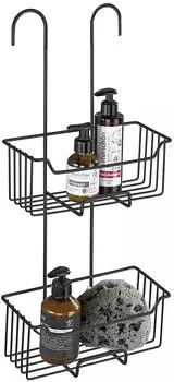 Wenko Duschcaddy Milo 2 Etagen, schwarz, Edelstahl (25936100)