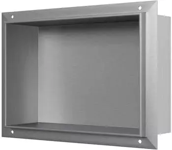 Bernstein Wandnische aus Edelstahl, randlos, 20x30x10cm, gebürstet (BS203010)