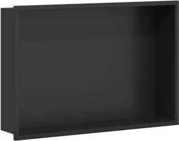 vidaXL Duschnische Edelstahl schwarz 45x30x9,5cm (42012669)
