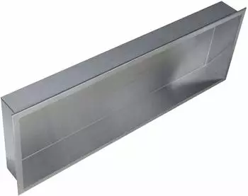 Bernstein Wandnische aus Edelstahl 90x30x10cm, geb&uuml;rstet (BS903010)