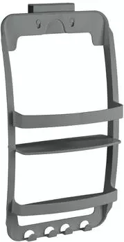 Wenko Duschregal Universal 2 Ablagen, 4 Haken, anthrazit (57871947-0)