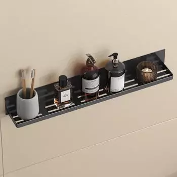 doporro Reglo-01 Duschablage magnetisch & selbstklebend, Hochglanz Schwarz (Reglo-01)