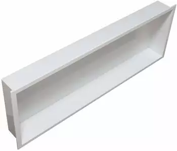 Bernstein Wandnische Edelstahl 90x30x10cm wei&szlig; (BS903010)