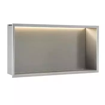 REA Wandeinbau-Regal LED 30x60cm geb&uuml;rsteter Stahl (REA-08544)