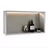 REA Wandeinbau-Regal LED 30x60cm gebürsteter Stahl (REA-08544)