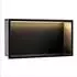 REA Einbauregal Bad mit LED, schwarz, 10x60x30cm (REA-08541)